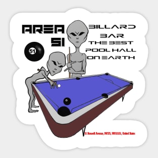 Area 51 Pool Hall Sticker